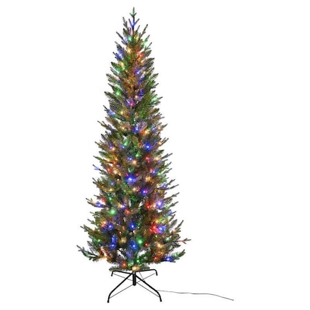 Celebrations Celebrations 1-2 Tree 7 ft. Slim LED 350 ct Majestic Fraser Fir Color Changing Christmas Tree TSMF7CCA